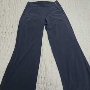 Athleta Gramercy Track Trouser Wide Leg Pants Size 2P Navy Blue/ Black